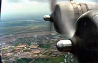  - Downwind for runway 17L in B-17 Chuckie N3701G at TSTC Waco (Formerly Connally AFB) Airshow 87 - by Zane Adams