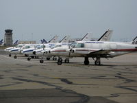  - Small package carrier Ameriflight Navajos on a Saturday Break - by Steve Nation