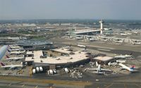  - Overview of JFK airport with Aer Lingus A330 EI-ORD parked up at Terminal 4 - by Michael Kelly