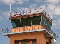  - Santa Fe Municipal  - Tower Cab on Terminal Building - by Zane Adams