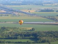  - Approaching Metcalf from the south with a hot air ballon below. - by Bob Simmermon