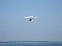 - Vette/Blust EAA Seaplane Base, Ultralight pusher floatplane quick climbout over Lake Winnebago sealane - by Doug Robertson