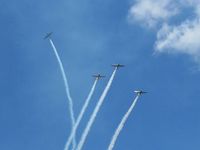  - AT-6 formation at Wings of Victory airshow - Lancaster, Ohio - by Bob Simmermon