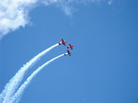  - EAA 2008 AirVenture Daily Airshow Aerobatics-Sean Tucker & Group inverted echelon climb - by Doug Robertson