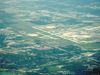  - General Mitchell Int'l Milwaukee, WI. looking southwest from 9,500' MSL in N2111Q - by Doug Robertson