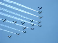  - EAA AirVenture 2008-Opening Day Airshow-Echelon Flight - by Doug Robertson