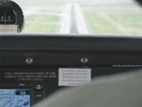  - On final Rwy 26 in N2111Q Beech BONANZA 36 descending through rain strata - by Doug Robertson