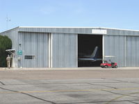  - Paradice Aviation FBO, adjacent town of Needles typically is Califoria's hottest temp each Summer.  - by Doug Robertson