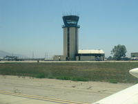  - Air Traffic Control Tower, from taxiway in N2111Q arriving home base - by Doug Robertson