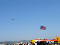  - Opening the Annual Camarillo EAA Airshow with banner tow Old Glory - by Doug Robertson