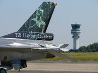  @ Melsbroek Air Base Airport - Belgian Air Component F-16 'Matrix' with EMBM/EBBR tower in the background - by Alex Smit