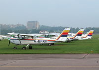  - A VIEW ACROSS SHOREHAM AIRPORT TO LANCING COLLEGE - by BIKE PILOT