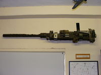  - 50 Cal. machine gun in the Seething airfield Control Tower Museum - by chris hall