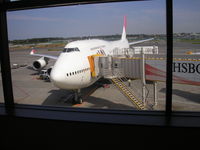  - View from the gate. B747 ready for dep. to AMS - by Henk Geerlings