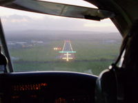  - short finals into Hawarden, its just started raining - by chris hall