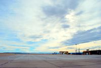  - Laramie airport... Terminal building is to the right. Great lakes is the only one who flies here... - by Victor Agababov