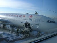  - A340 at a gate at no longer existing Terminal 2  - by PeterPasieka
