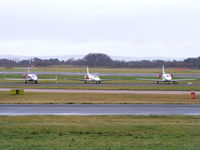  - from left to right G-RWGW; VP-CED; N560TH - by Chris Hall