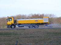  - Spraying deicer on the runway  - by chris hall
