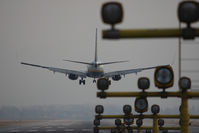  - airport lights with landing plane - by Juergen Postl