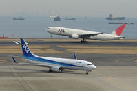  @ Tokyo International Airport (Haneda) - At Tokyo Haneda the Runway backs right onto the waterfront - by Terry Fletcher