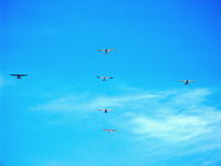  - Missing man Formation Tribute Flight-Afternoon-Eleven aircraft in two formations-this is lead formation. - by Doug Robertson