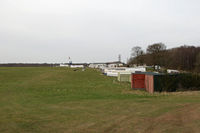  - Looking past the caravan park towards the admin buildings - from the motor glider hangar. - by Martin Browne