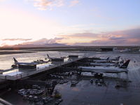  - D Delta Concourse ramp wet after a Spring snowstorm - by Bob  McNary