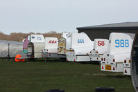  - Glider trailers at Challock - by Martin Browne