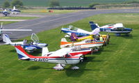  - Visitors at the Easter Wings and Wheels Charity fly in at Halfpenny Green - by Chris Hall