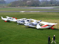  - Visitors at the Easter Wings and Wheels Charity fly in at Halfpenny Green - by Chris Hall