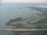  - Looking South with the new Toll-bridge (UC) in the foreground. - by B. Pine