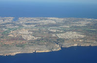  - Malta (Luqa) seen just after take off, for my flight back to Gatwick. - by Andrew Simpson