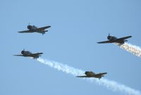  - A T-6 Texan flyover at Blaine Aviation Weekend 2009. - by Kreg Anderson
