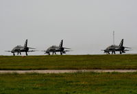  - Three Hawk's on the runway at RAF Valley - by Chris Hall