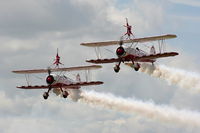  - Team Guinot Boeing Stearman displaying at the Cosford Air Show - by Chris Hall