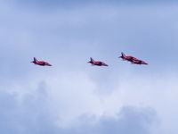  - The Red Arrows over Turweston enroute to the British GP at nearby Silverstone - by Chris Hall