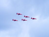  - The Red Arrows over Turweston enroute to the British GP at nearby Silverstone - by Chris Hall