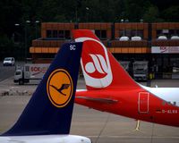  - Tails of Germany´s airlines no. 1 and no. 2 - by Holger Zengler