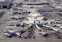  - American Airlines Terminal 4 on the climb out from 25R KLAX. - by Mark Kalfas