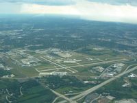  @ Waukesha County Airport - Looking SW from 3500' with rain nearby. - by Bob Simmermon