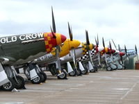  - Nice line-up waiting for the action at the Flying Legends 2009 - by Alex Smit
