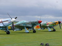  - Beautiful line of Yak-fighters waiting for the action at the Legends 2009 - by Alex Smit
