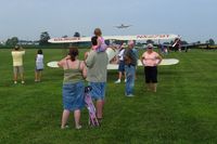  - EAA breakfast fly-in and N2180R on final for RWY 9. - by Bob Simmermon