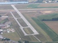  - Looking east at the construction work.  Note the illuminated X on RWY 7 - by Bob Simmermon