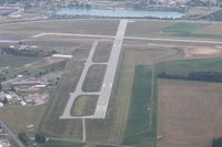  - Looking east at the construction work.  Note the illuminated X on RWY 7 - by Bob Simmermon