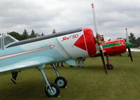  - YAK-50 G-IIYK AND SU-29 HA-YAO. POPHAM RUSSIAN AIRCRAFT FLY-IN - by BIKE PILOT