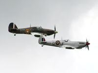  - Spitfire and Hurricane of the BBMF displaying at the Airbus families day - by Chris Hall