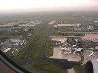  - Roissy CDG. Taxiways Fox (right) and November. T1 in the background to the left. - by Erdinç Toklu