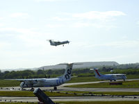  - G-ECOD On finals for Runway 06,With G-BYMK & G-JECP Waiting to take off - by Mike stanners